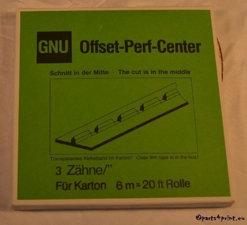 Offset-Band mittig für Karton - 3 Zähne pro Zoll