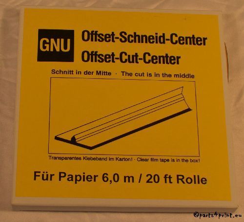 Offset-Band mittig für Papier zum schneiden